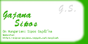 gajana sipos business card